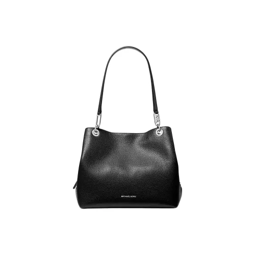 MICHAEL KORS Kensington Litchi Grain Leather Tote 1990s Bag, Shopping Bag, Shoulder Bag Large Size Women's Black