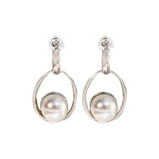 ORANGE SYMBOL Freshwater Pearl Earrings Women's-3