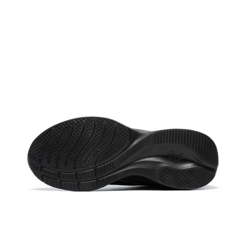 QIAODAN Anti Slip Wear Resistant Low Top Running Shoes Men's Black-4