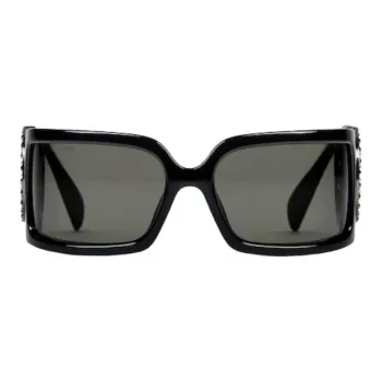 GUCCI Injection Molded Irregular Shape Sunglasses Women's Black