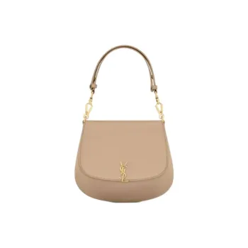 SAINT LAURENT Sheepskin Handbag Women's Toffee