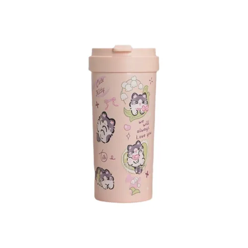 Meter Cute Cat Large Capacity Insulated Cup With High Visual Appeal Dual Drinking Spouts Coffee Cup