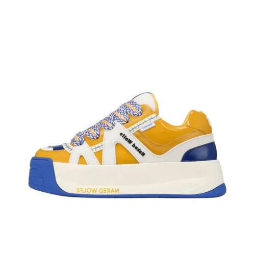 Naked Wolfe SLIDE Wild Self Expression High Top Skateboard Shoes Men's Yellow