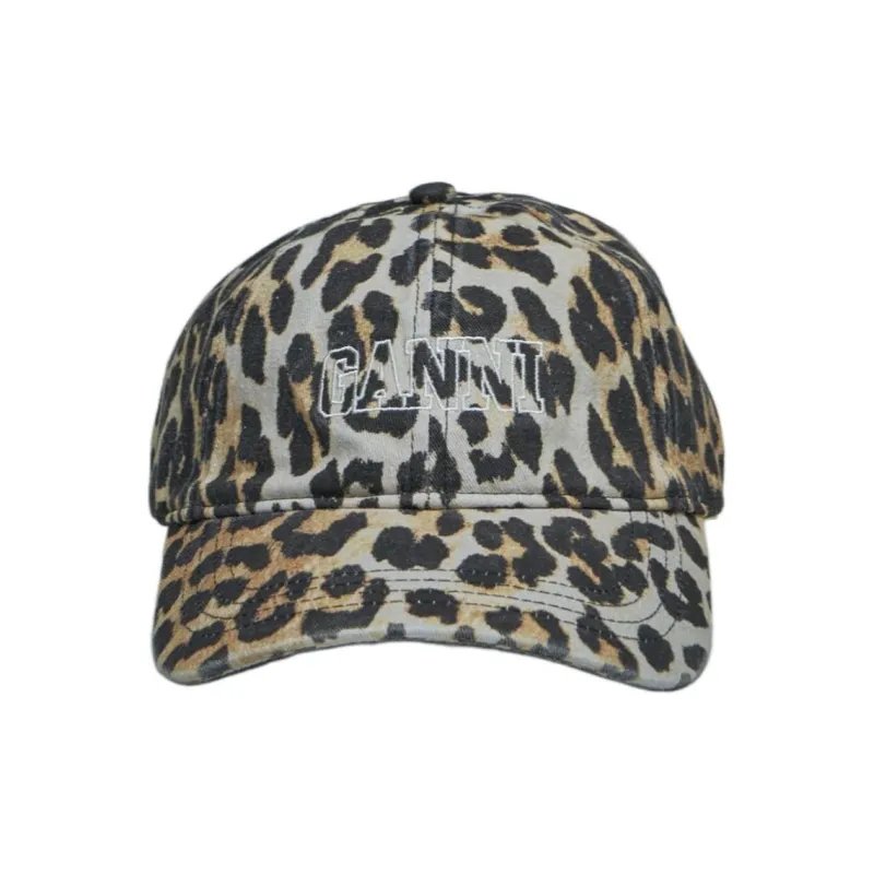 GANNI Cotton Baseball Caps Women's Black-0