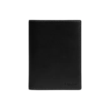 COACH Grained Leather Passport Holder Mini Men's Black