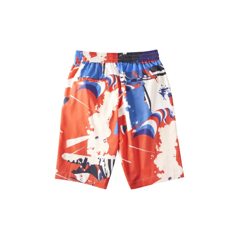 Pin Li Casual Shorts Men's Multicolor-1