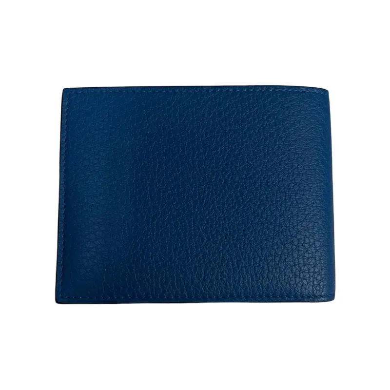 CARTIER Must De Cartier Cow Leather Wallet Women's Blue-3