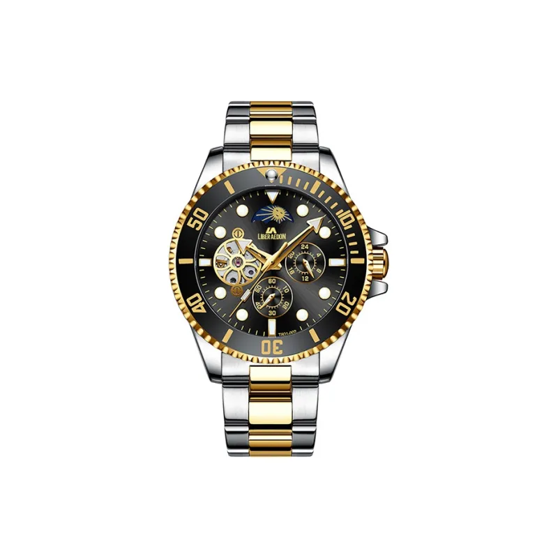 LIBER AEDON Automatic Mechanical Movement White Dial Men's Watches-11