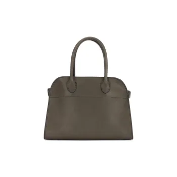 THE ROW Soft Margaux 10 Leather One Shoulder Handbags Women's Koala Gray