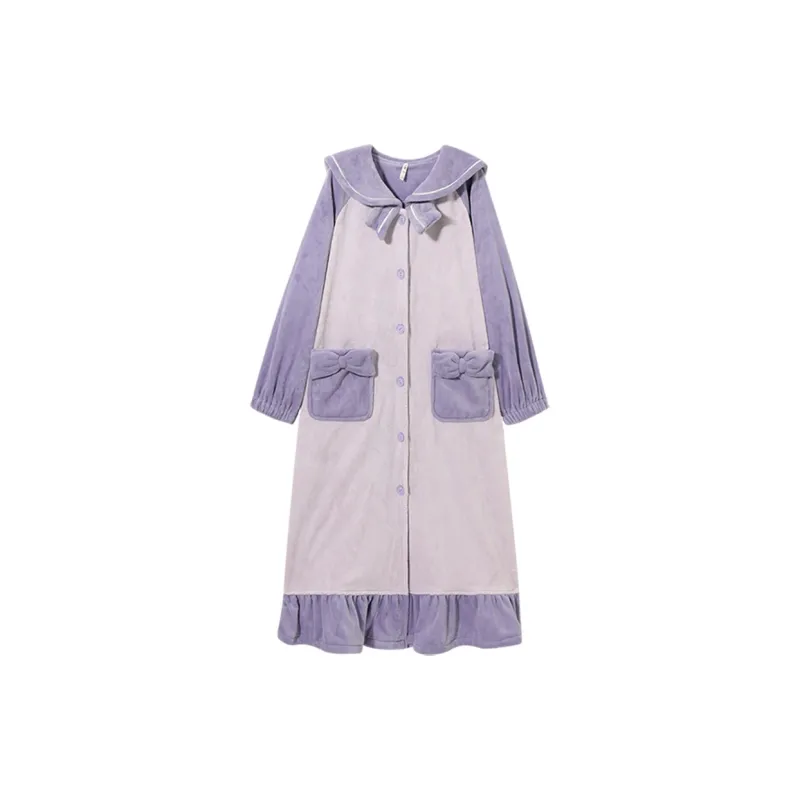 DAERLI Bath Robes Women's Purple-0