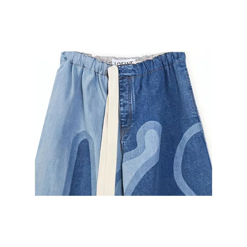 LOEWE SS22 Denim Shorts Men's Blue-4