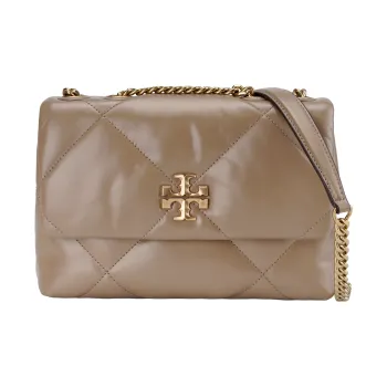 TORY BURCH Kira Nappa Leather Portable Crossbody Bag Shoulder Bag Small Size Women's Taupe Oak
