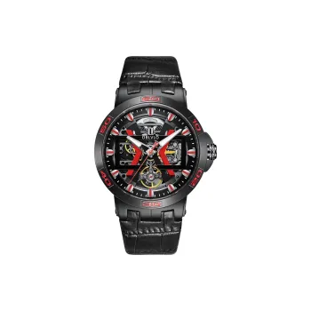 OBLVLO Automatic Mechanical Movement Watch Men's Watches Red Watch Dial