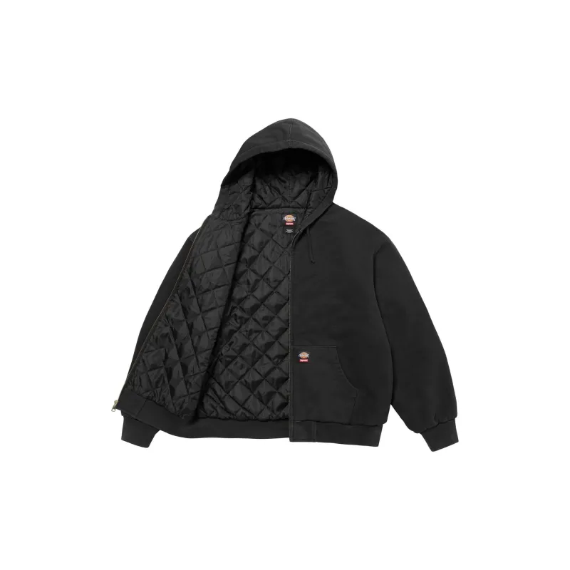 Supreme Dickies Quilted Lined Zip Up Hooded Sweatshirt-7