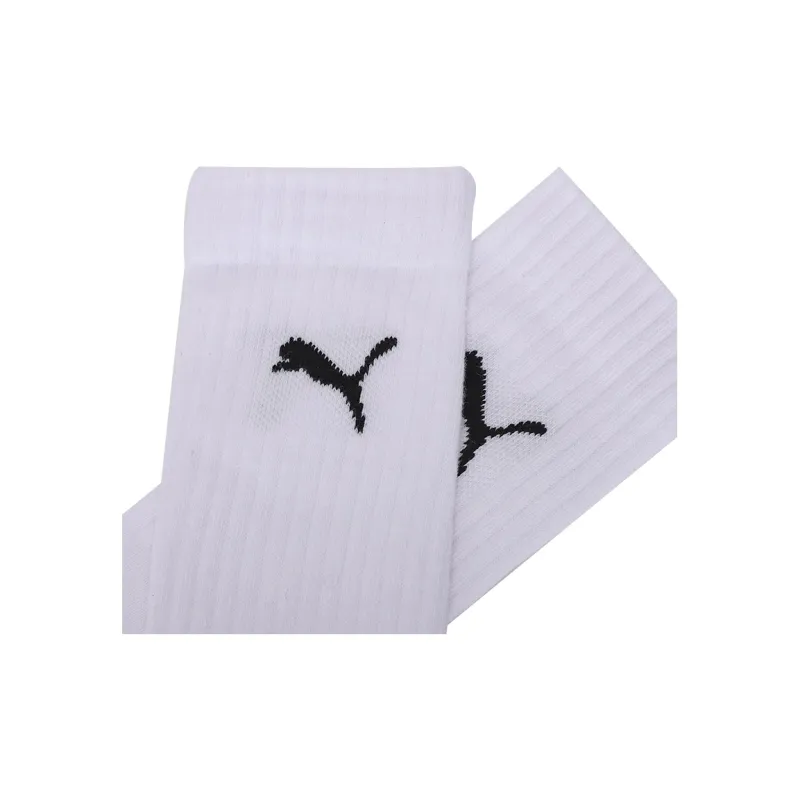 PUMA Mid Calf Socks Unisex 3 Pack White-2