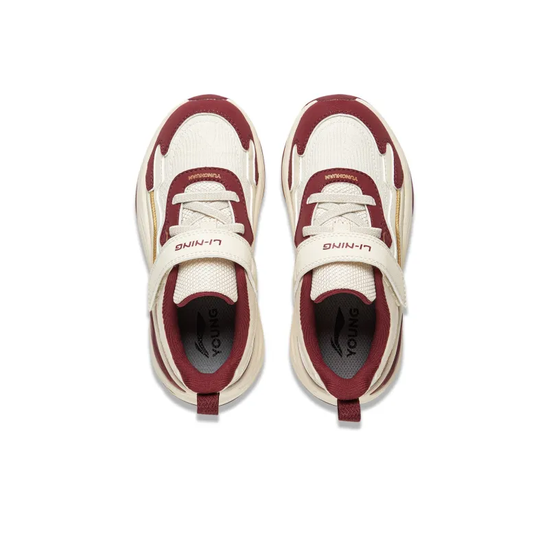LINING YOUNG Sports Life Collection Kids Lifestyle Shoes Rock White Gray/Saffron Color Kids'-3