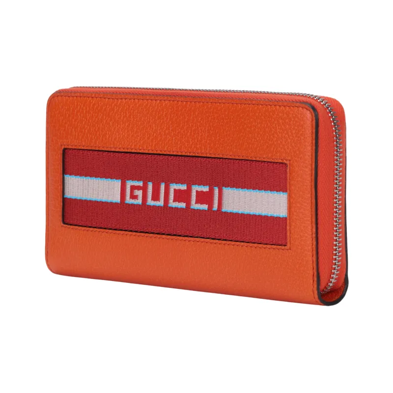 GUCCI Leather Wallet Men's Orange-1