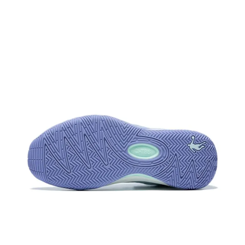 QIAODAN Poisonous Fangs Lite Slip-Resistant Low-Top Basketball Shoes Men's Pink Foam Blue Purple Garden Color-4