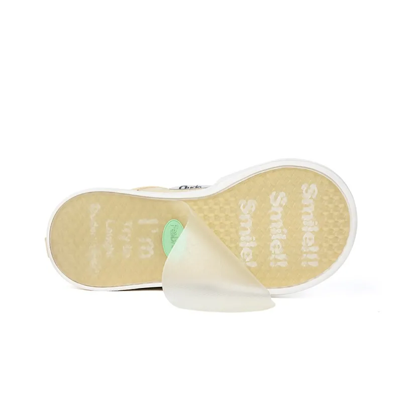 Ouder Smiler Skateboard Shoes Unisex Low Top White-5