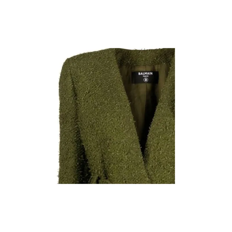 BALMAIN Jackets Coats Women's Green-4