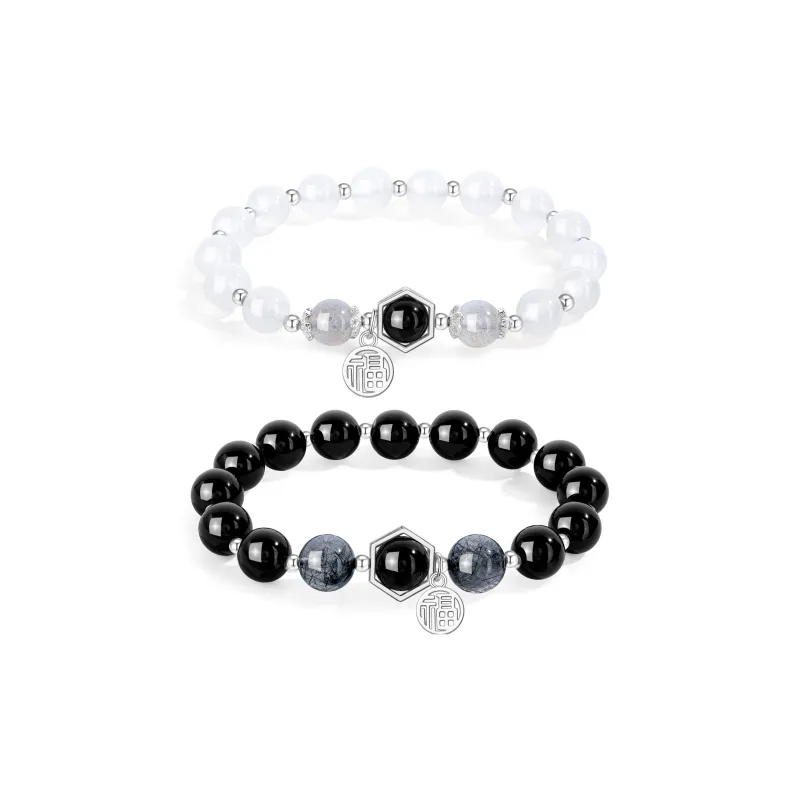 Lao Feng Xiang Obsidian Jade Bracelets Unisex-10