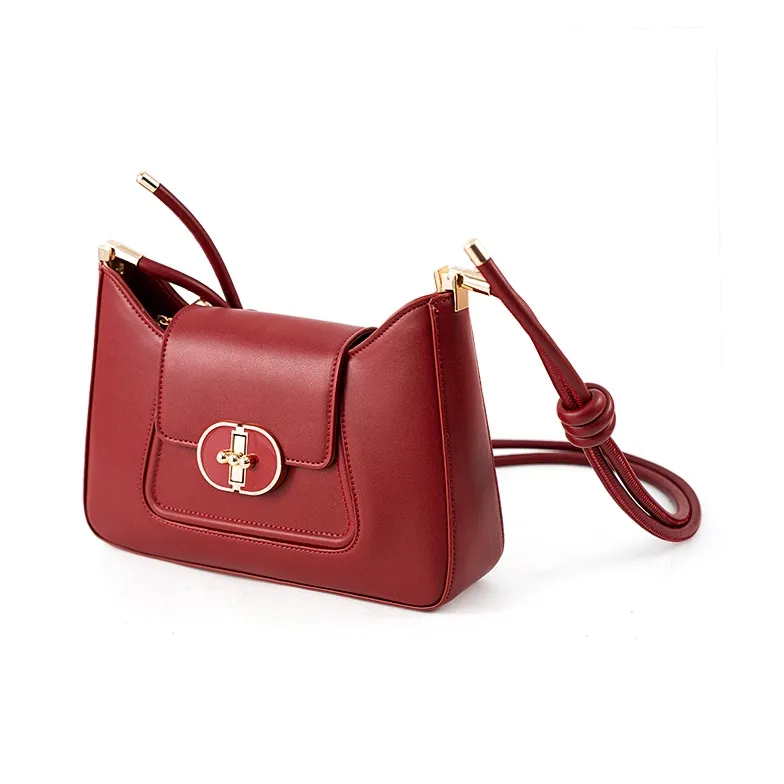 Vigno Synthetic Leather Shoulder Bag Baguette Bag Regular Women's Red-9