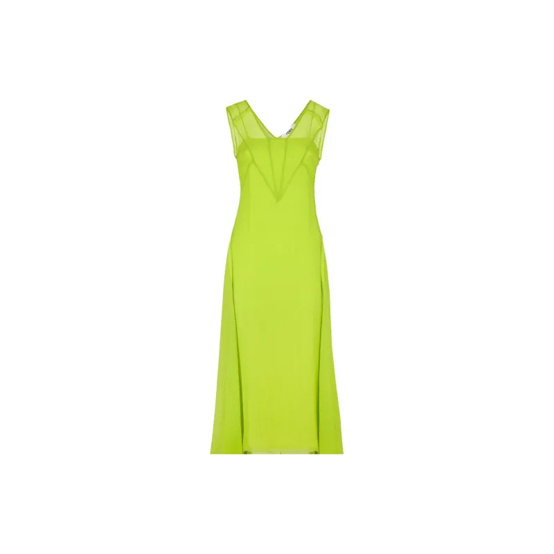 FENDI Sleeveless Dress Women's Green-2