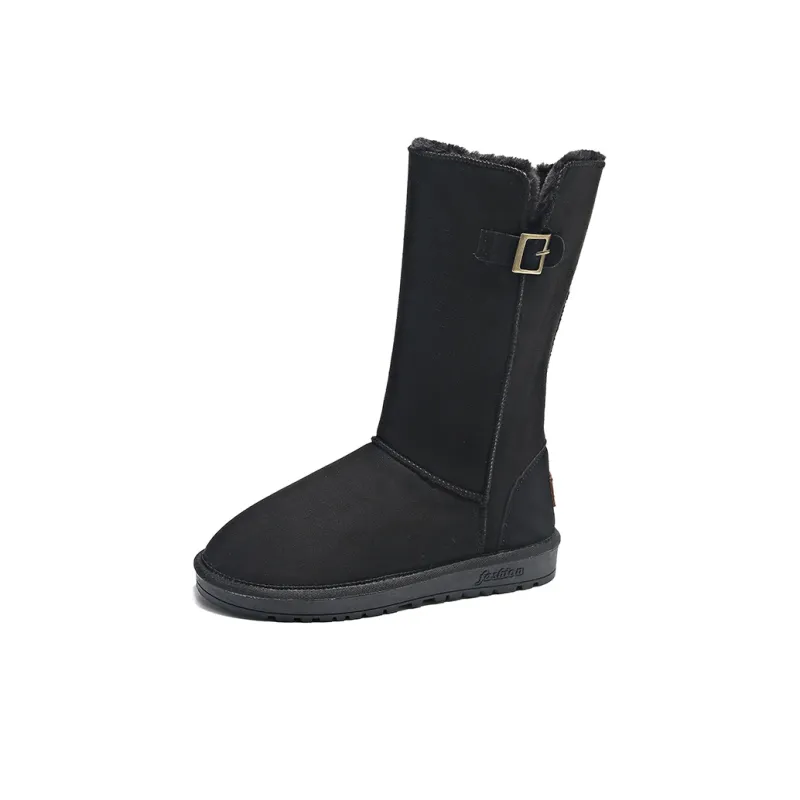 KUPE Warm Wear Resistant Slip Resistant Knee High Snow Boots Women's-0
