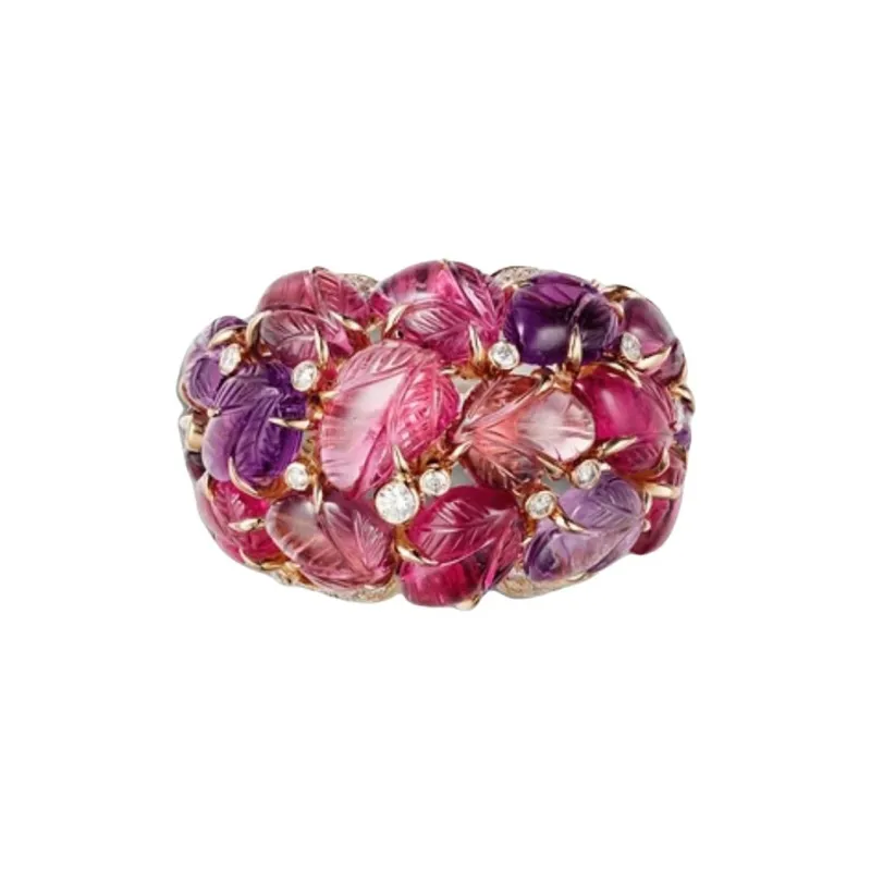 CARTIER Diamond Rings Unisex Purple-3