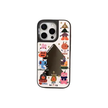 CARECASE TPU Material Christmas Gilded Mirror Finish Phone Case Compatible With Apple IPhone 16 15 14 Pro Max
