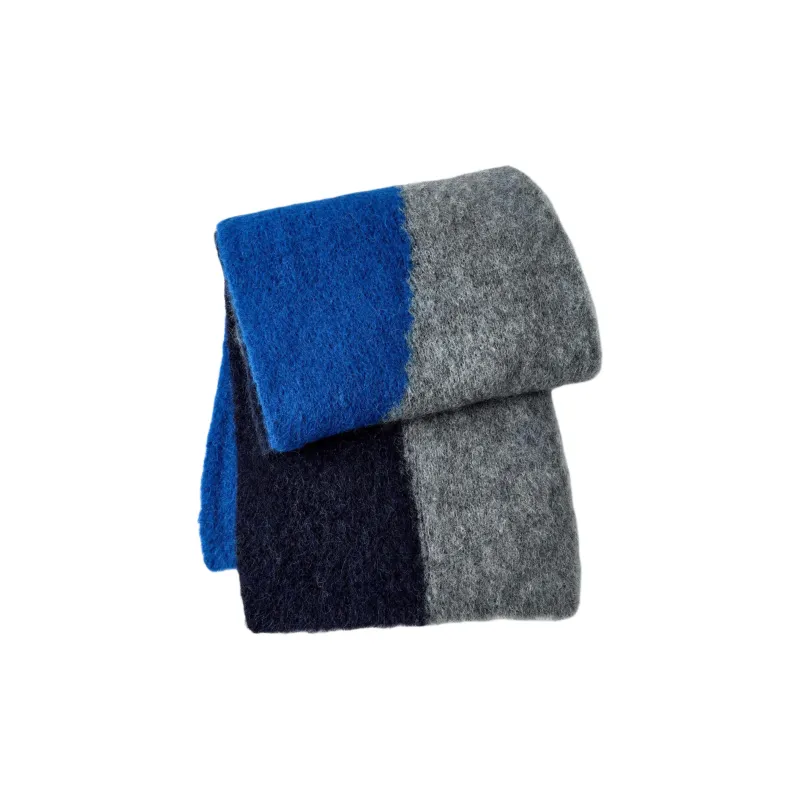 ZARA Alpaca Blend Alpaca Polyamide Acrylic Elastane Knit Scarves Women's Gray-1