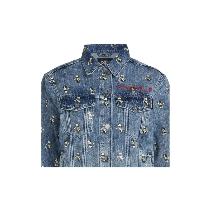 Disney X KARL LAGERFELD / Karl Lagerfeld Jeans Denim Jackets Women's Blue-4