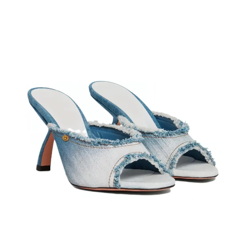 PIFERI Tiana 85mm Denim Mules Women's-2