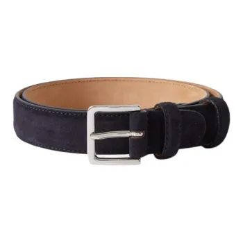 MR P Suede Leather Belts Men's Purple Width: 3CM