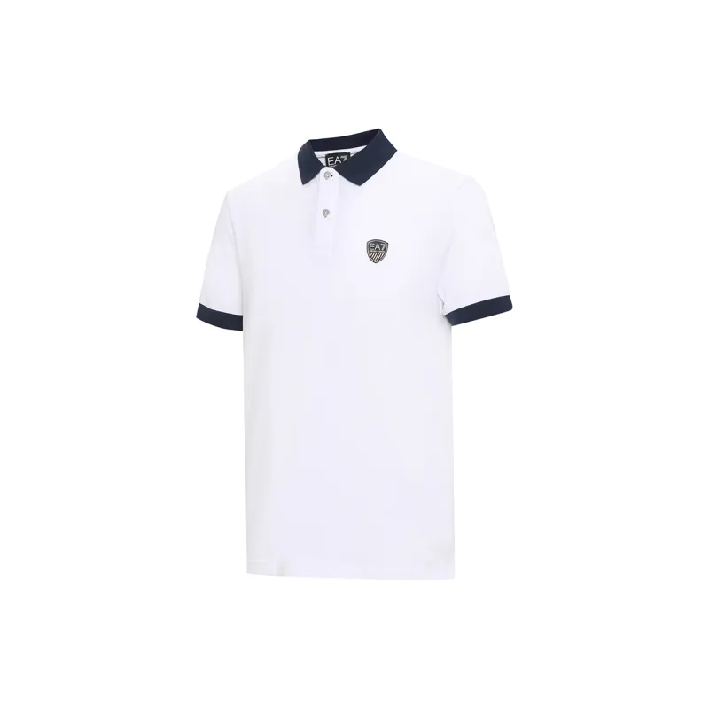 EMPORIO ARMANI EA7 SS22 Polo Shirt Men's White Back To School Season-2