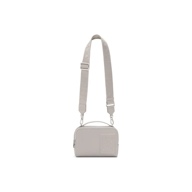 LOEWE Anagram Calfskin Shoulder Bag, Crossbody Bag, Handbag Mini Women's Shell Gray-3