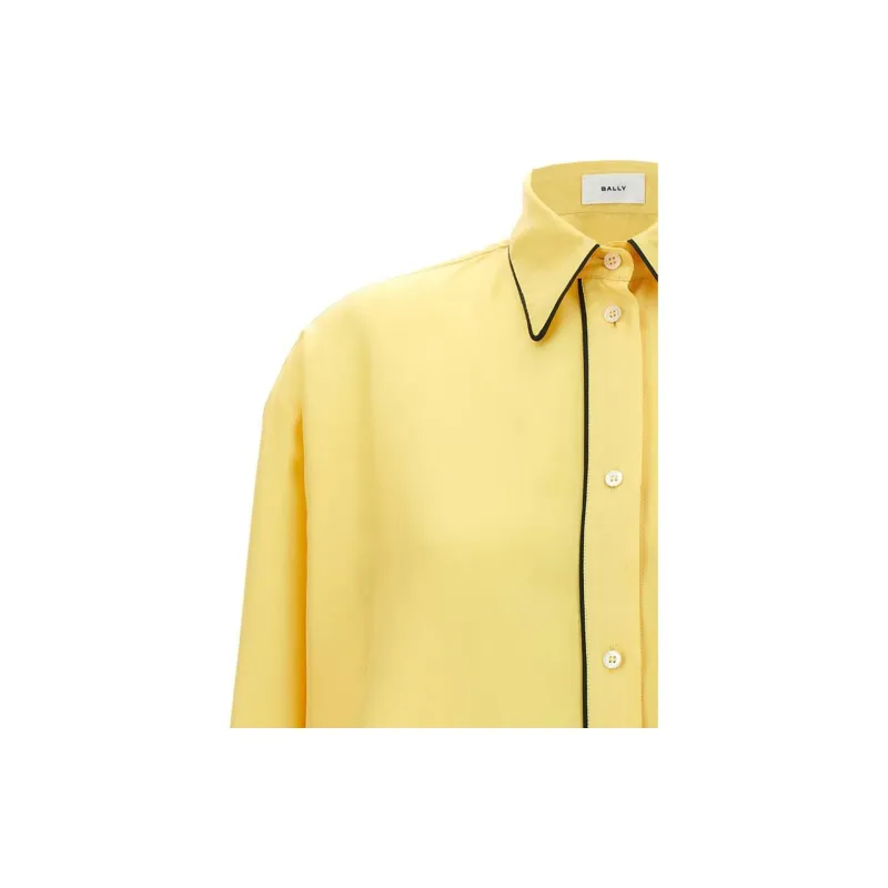 BALLY Contrast Seam Buttoned Shirt-3