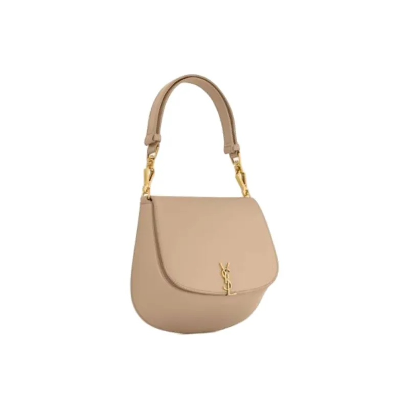 SAINT LAURENT Sheepskin Handbag Women's Toffee-1