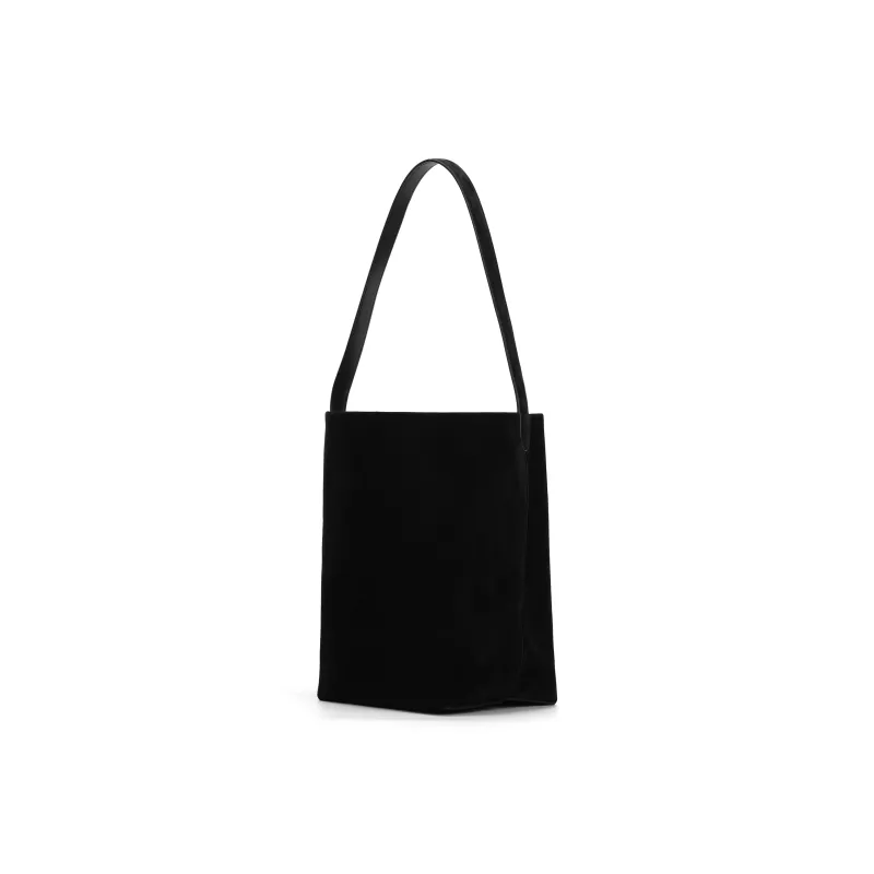 THE ROW N/S Park Authentic Suede Tote Bag, Shopping Bag, Handbag, Shoulder Bag Medium Size Women's Black-4