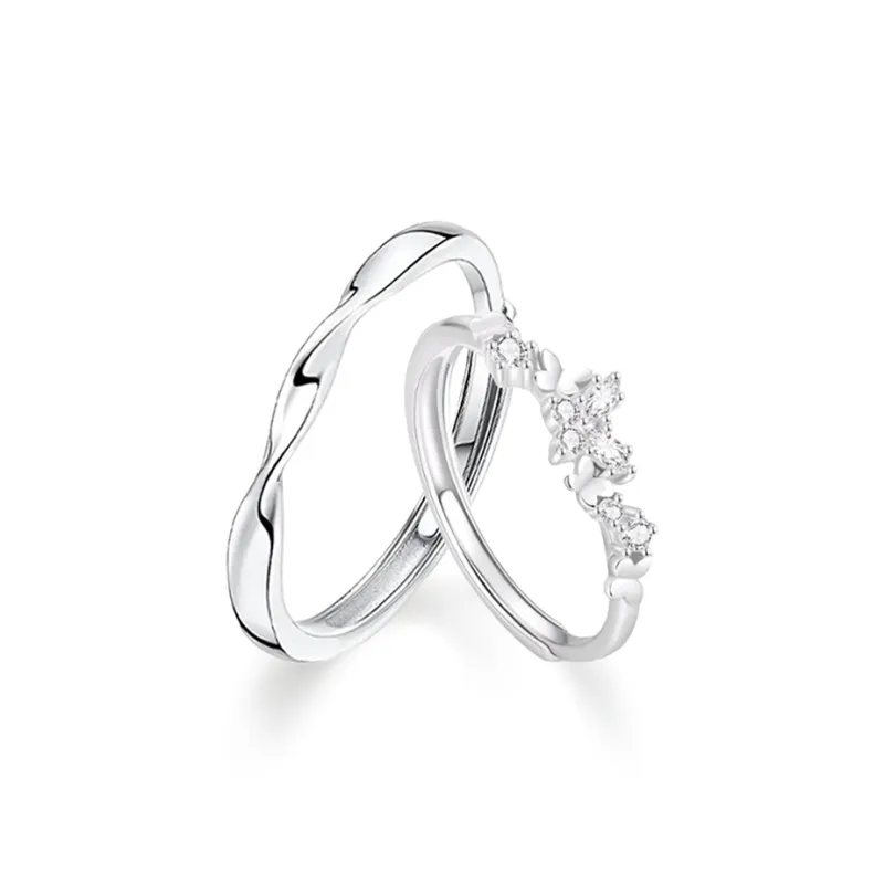 LUCA Sterling Silver Rings Unisex Gift Box Set-0