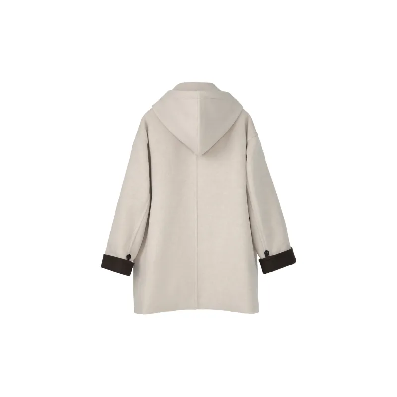 Fstudio Fall And Winter Korean Elegance Commute Mid Length Coat Women's Apricot-1