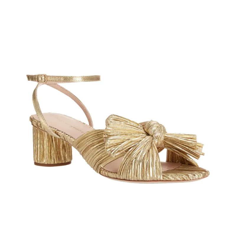 Loeffler Randall Camellia Pleated Leather Sandals-3