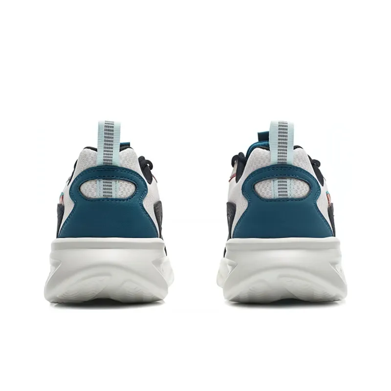 XTEP Anti Slip And Wear Resistant Breathable Low Top Running Shoes Men's White Black Green-2