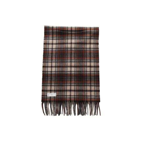 CELINE Cashmere Knit Scarves Men's Brown