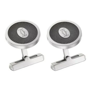CARTIER Palladium-Plated Sterling Silver Cufflinks Men's Silver