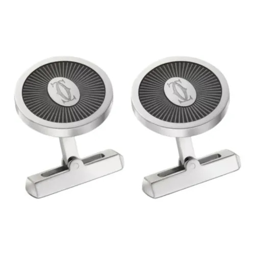 CARTIER Palladium-Plated Sterling Silver Cufflinks Men's Silver