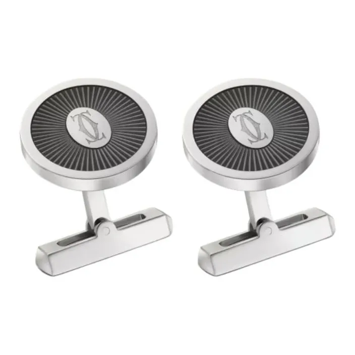 CARTIER Palladium-Plated Sterling Silver Cufflinks Men's Silver-0