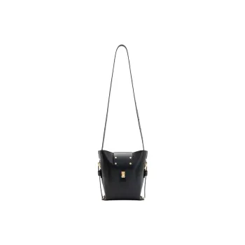 ALLSAINTS Cow Leather Bucket Bags Shoulder Bags Women's Black