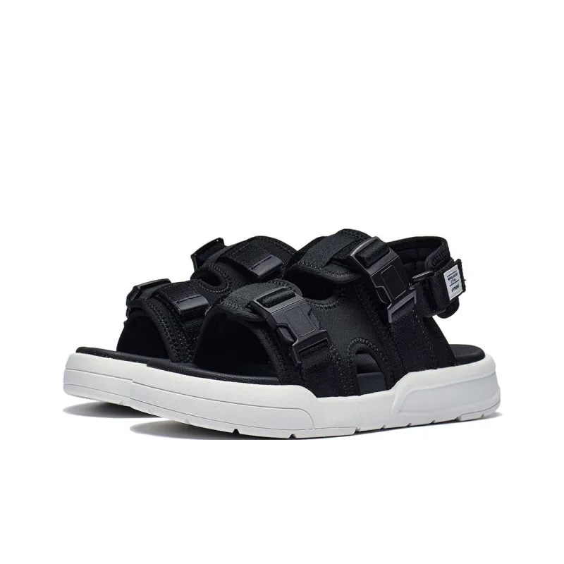 LiNing Sports Life Collection Beach Sandals Women's Black White-1