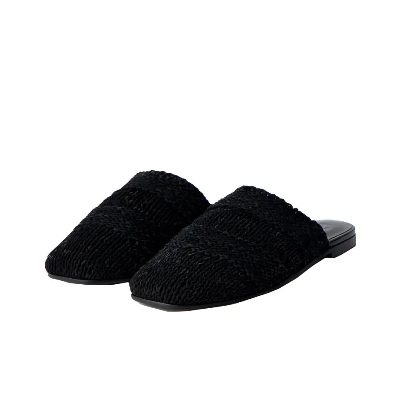 12 STOREEZ Interwoven Leather Mules Women's-2